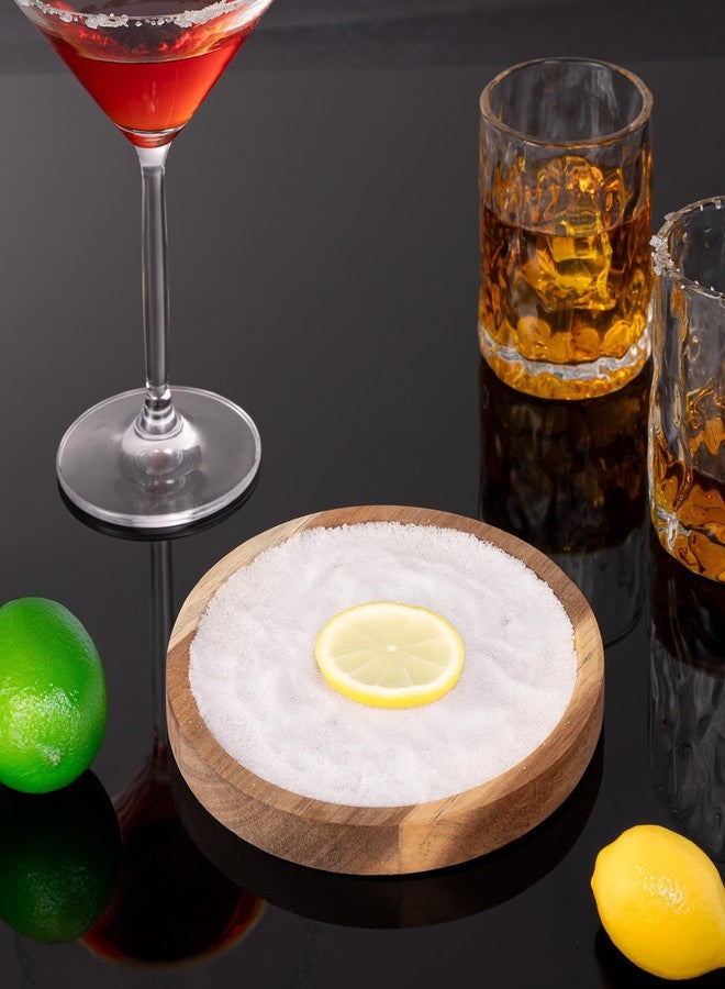 YERGOFE Solid Wood Margarita Rimmer - Quick Salt Rimming & Easy-Clean Shallow Tray | Non-Slip for Home Bars & Parties | Professional Cocktail Plate for Bartenders - Image 5